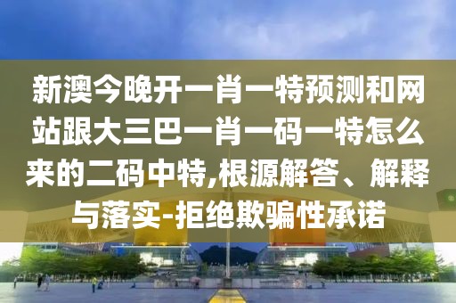 新澳今晚開一肖一特預(yù)測和網(wǎng)站跟大三巴一肖一碼一特怎么來的二碼中特,根源解答、解釋與落實-拒絕欺騙性承諾
