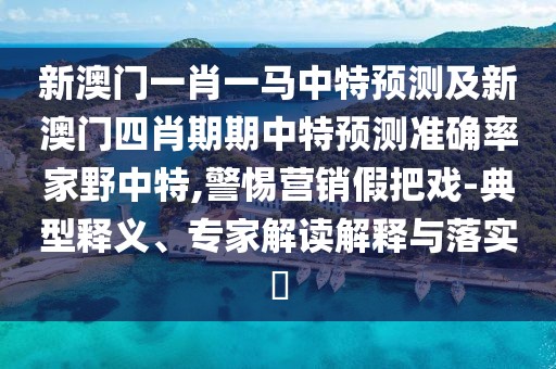 新澳門一肖一馬中特預測及新澳門四肖期期中特預測準確率家野中特,警惕營銷假把戲-典型釋義、專家解讀解釋與落實?